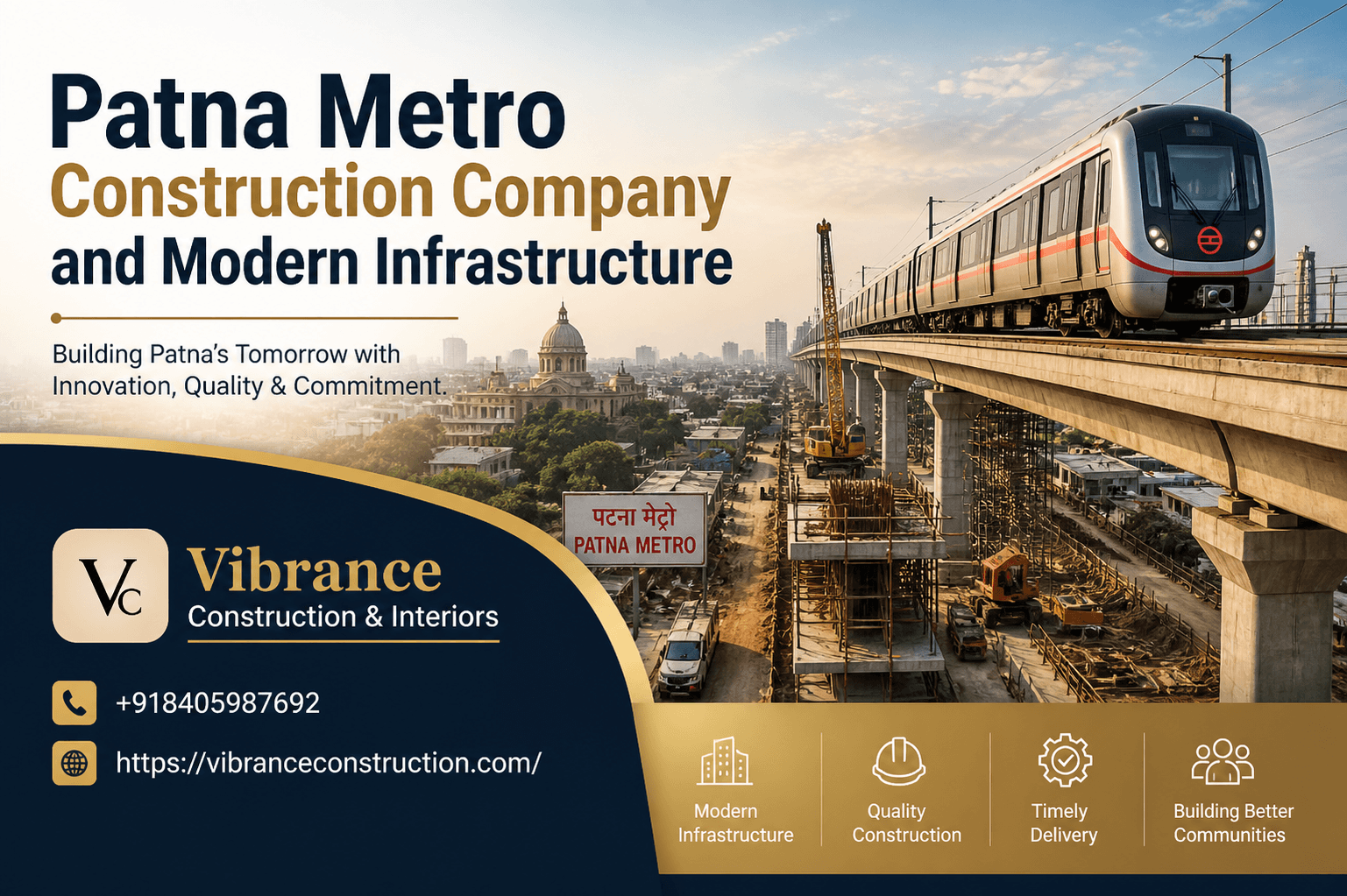 Patna Metro Construction Company and Modern Infrastructure