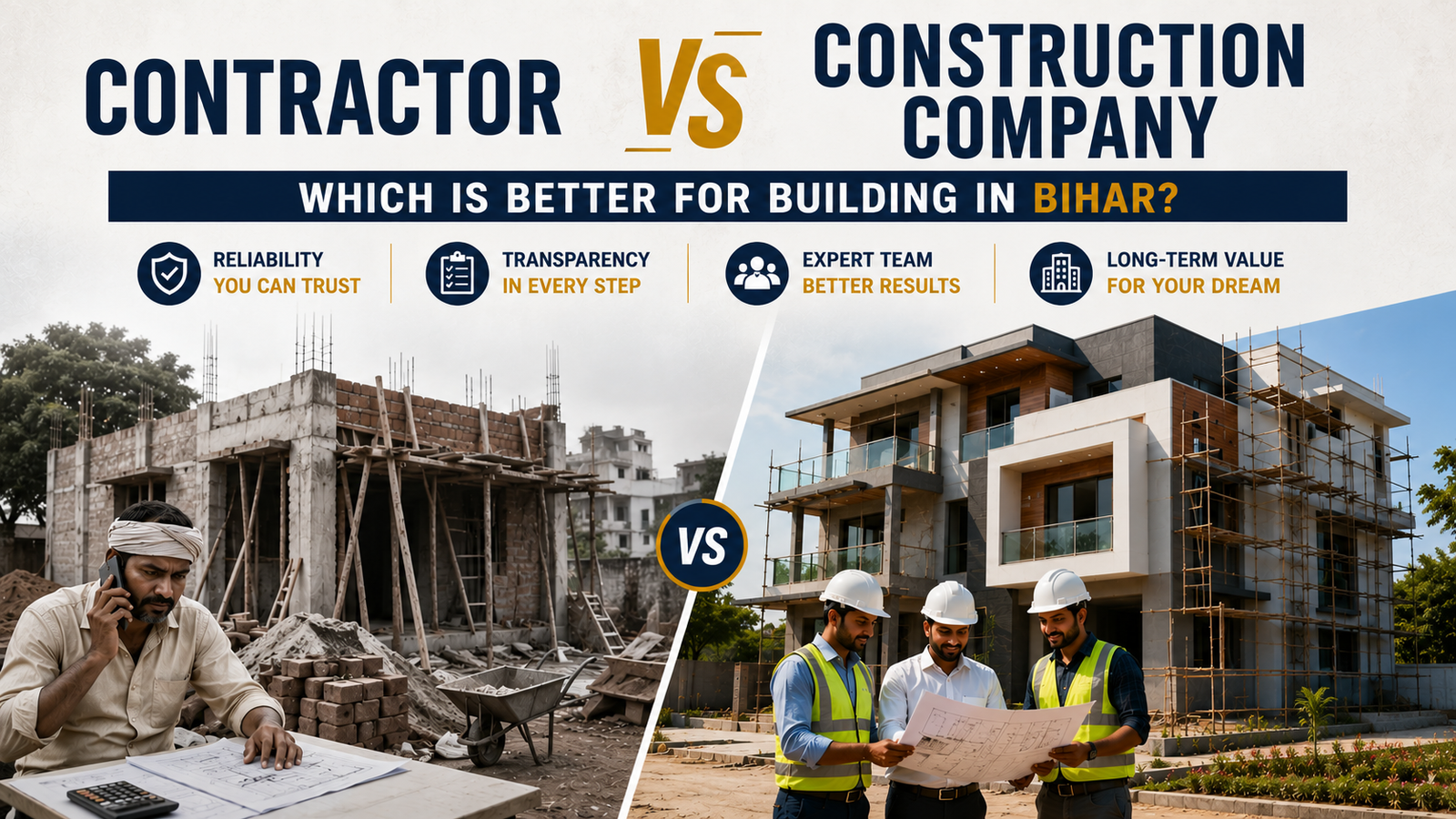 Contractor vs Construction Company: Which Is Better for Building in Bihar?