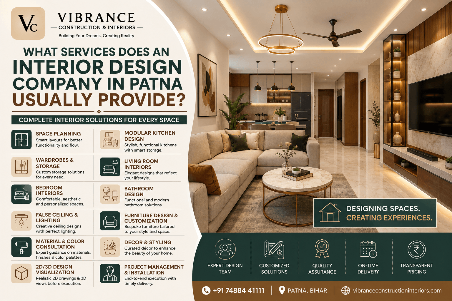 What Services Does an Interior Design Company in Patna Usually Provide?